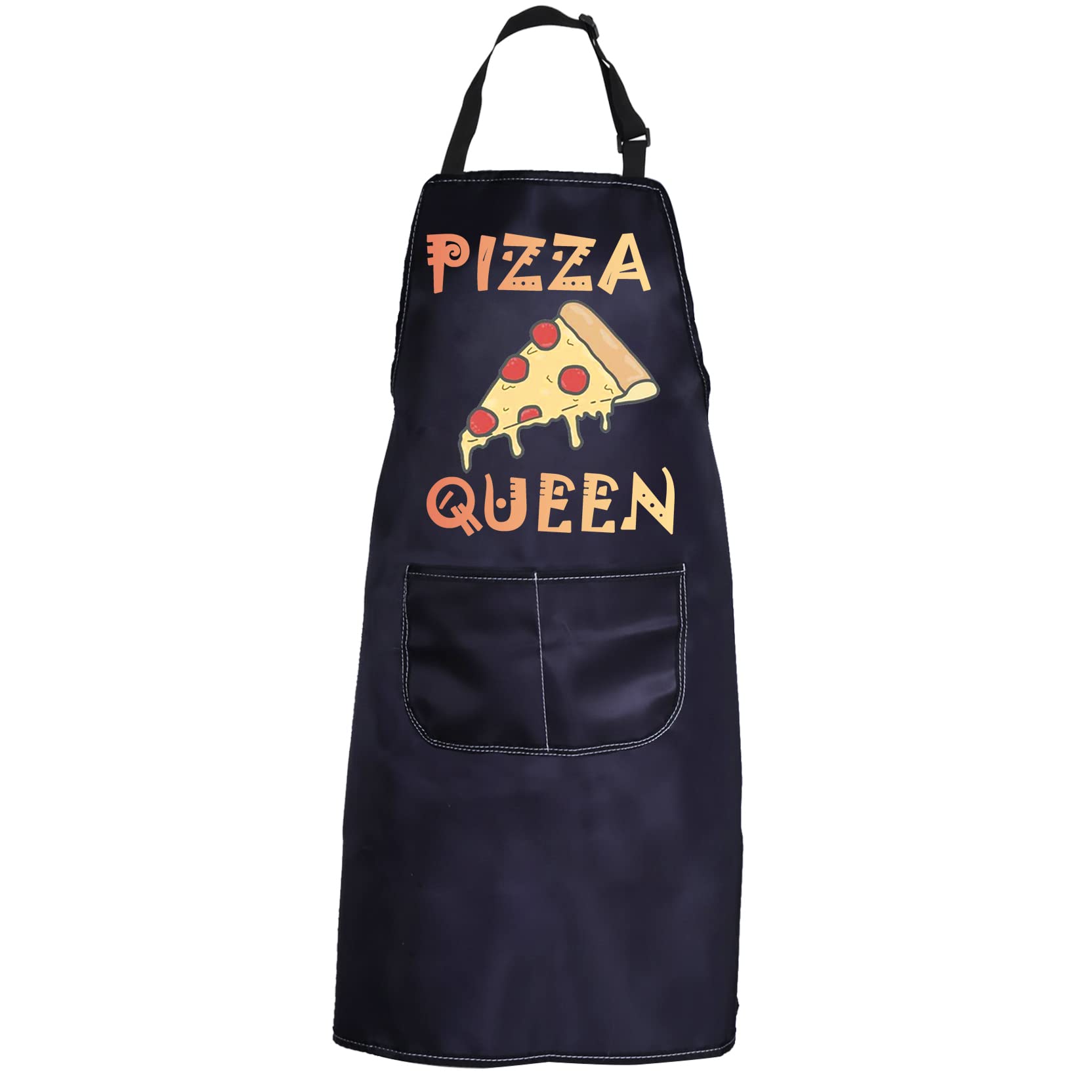 PXTIDY Pizza Apron - Queen Baking Bib Apron - Italian Pizza Making Kitchen Apron - Mom Gift
