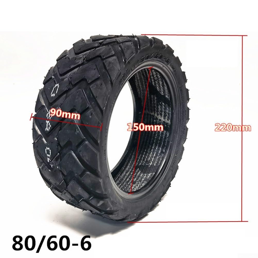 10 inch Electric Scooter Thickened Tubeless Tire 80/60-6 Rubber Tire for Zero 10X Kick Scooter