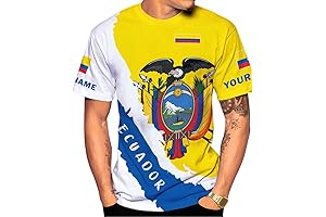 Ligthuy Ecuadorian Pride Personalized Name 3D Flag Shirt