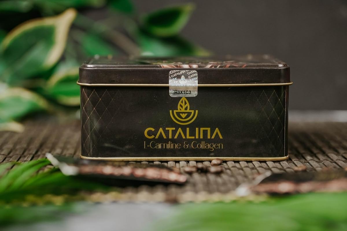 Catalina Kaffee mit L-Carnitin und Kollagen - Premium Instant Löslicher Kaffee für das Morgenritual - 30 Portionen, 150g