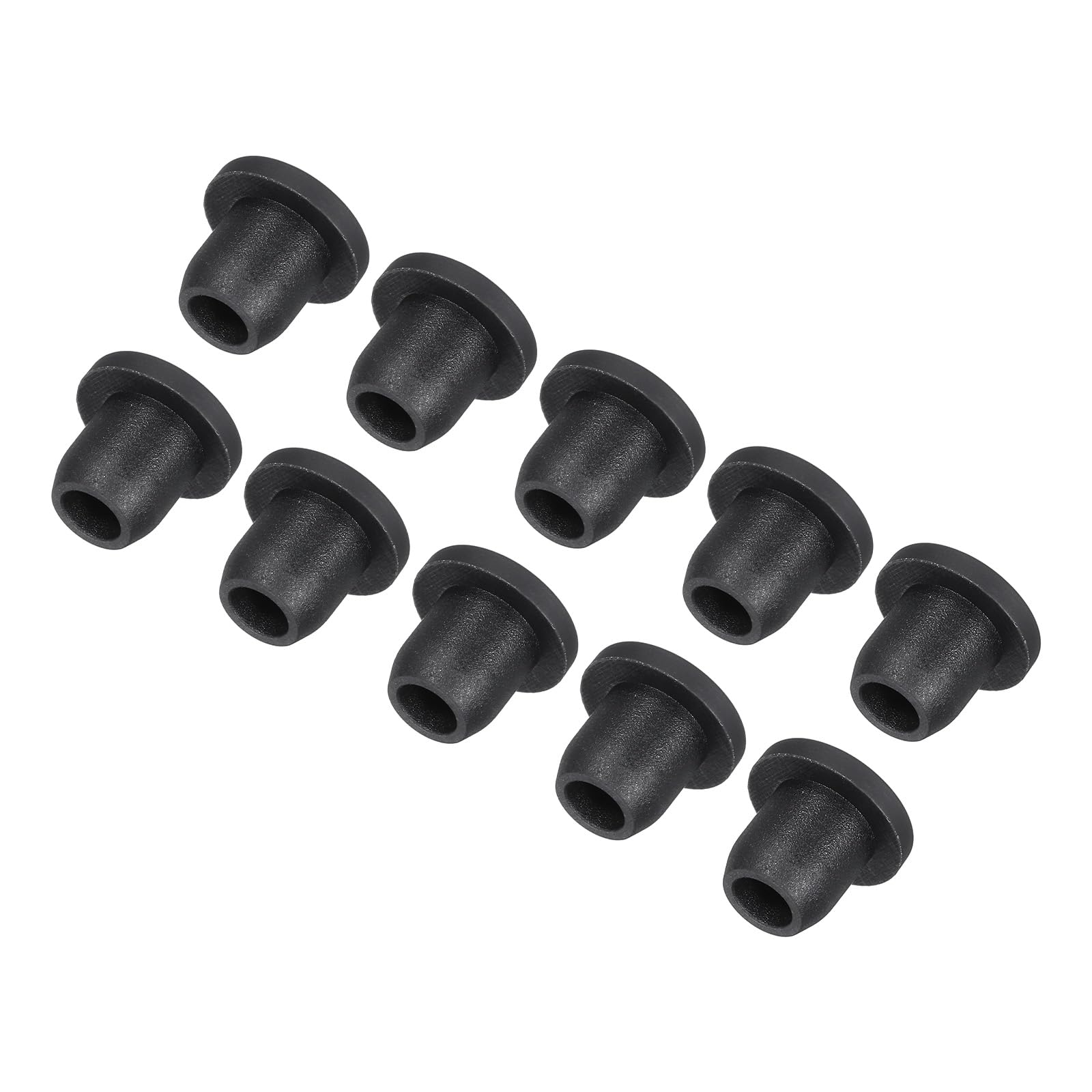 MECCANIXITY High Temp Silicone Plug Mount Dia 7.8mm/0.31 Inch T Shaped Solid Rubber Stopper Hole Plugs for Coating Plating Waterproof Sealing Plugs Black Pack of 10(OD 12mm/0.47 Inch)