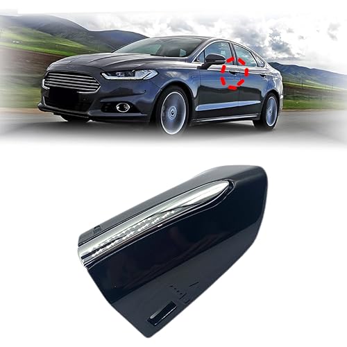 Door Handle Key Bezel Cover Cap Front Left Exterior Compatible with Ford Fusion 2013-2020 | Edge 2015-2020 DS7Z 54218A15-DC (Black)