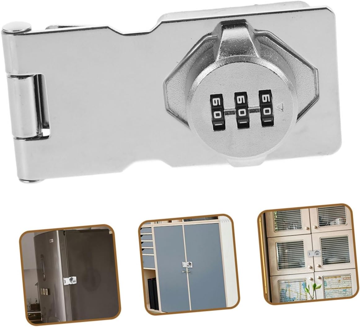 Generic Mechanical Password Lock for Cabinet and Drawer Anti-Theft Combination Lock with Screw Installation 4.5-inch for Office and Home Storage Security