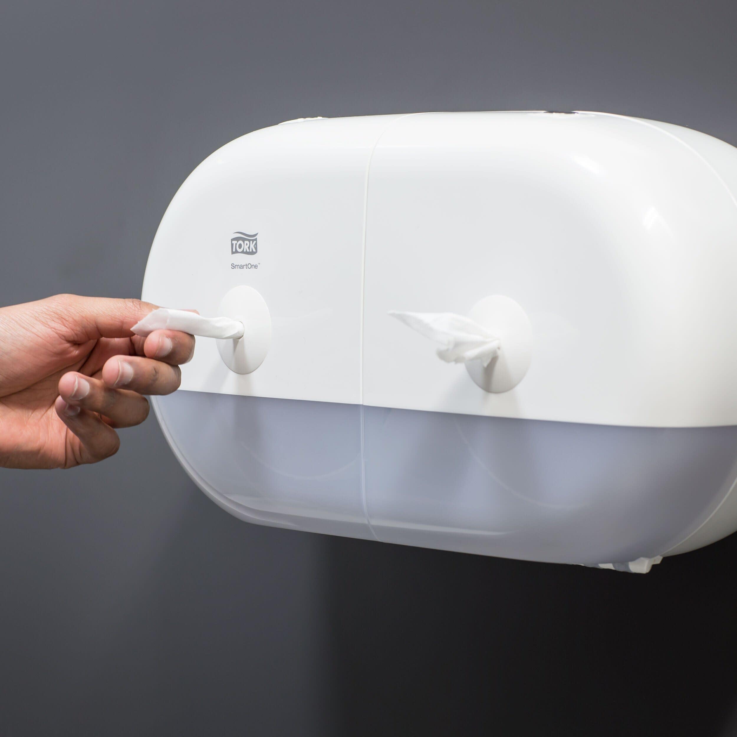 Tork SmartOne® 682000 mini dozownik na papier toaletowy, biały, T9, wysoka pojemność, linia elewacji, 682000