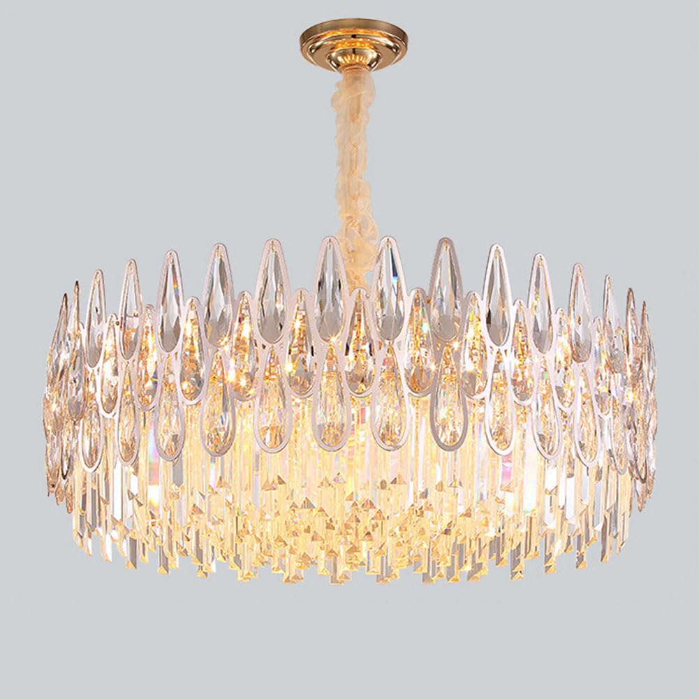 HXYSXHJUO E14 modern light luxury crystal chandelier, creative high grade lamp, for living room bedroom dining lamps and lanterns,100cm