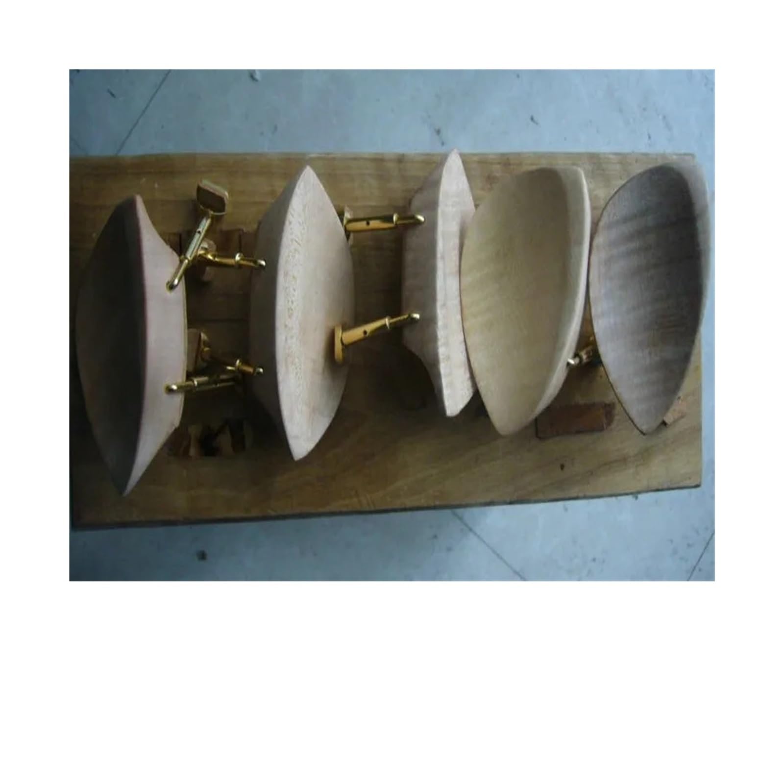 Set Mentoniera For Violino In Acero Fiammato 4/4 Da 5 Pezzi