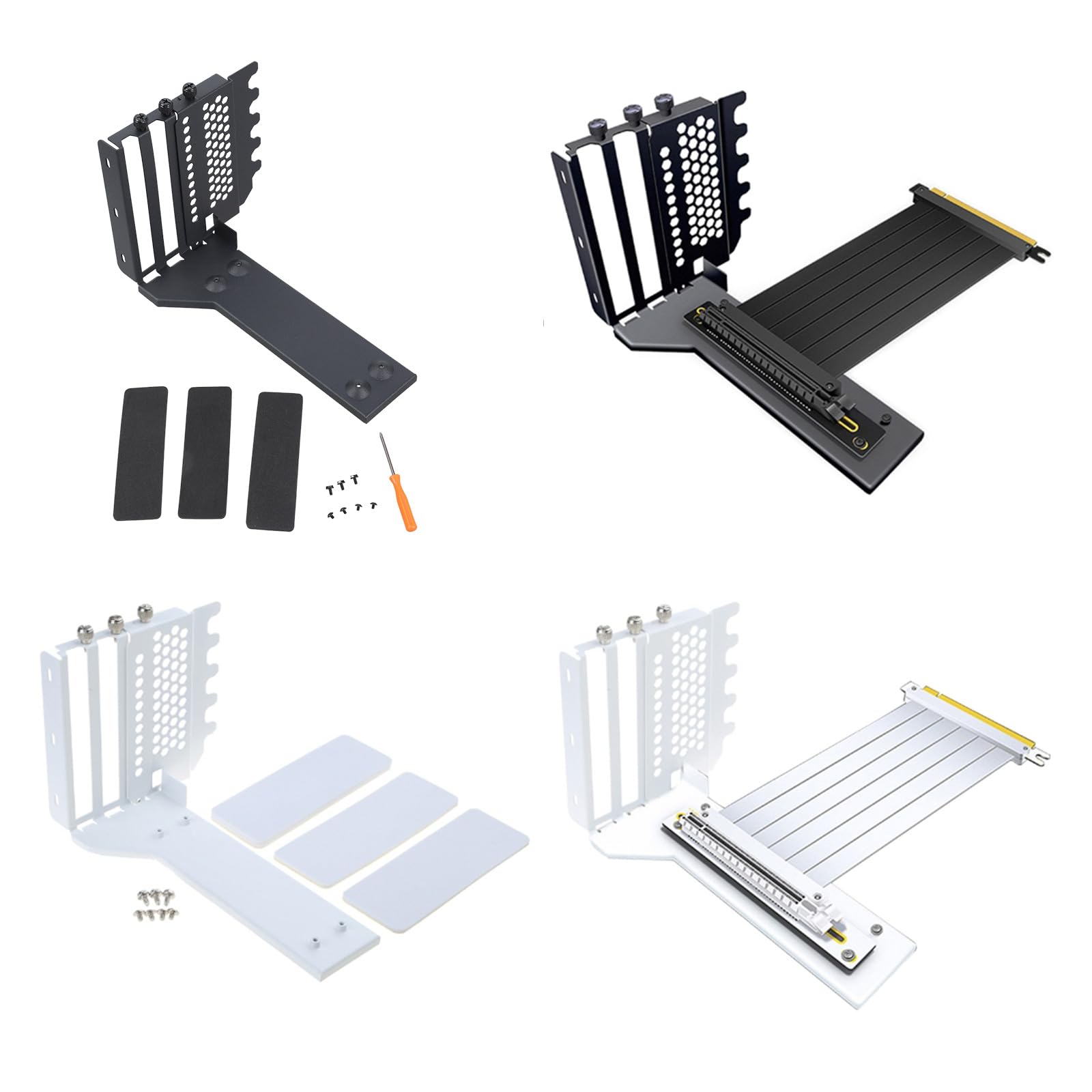Soporte de ranura PCIE3.0, soporte vertical de GPU, soporte de montaje de dirección para tarjeta gráfica, con cable PCIE3.0 X16 para
