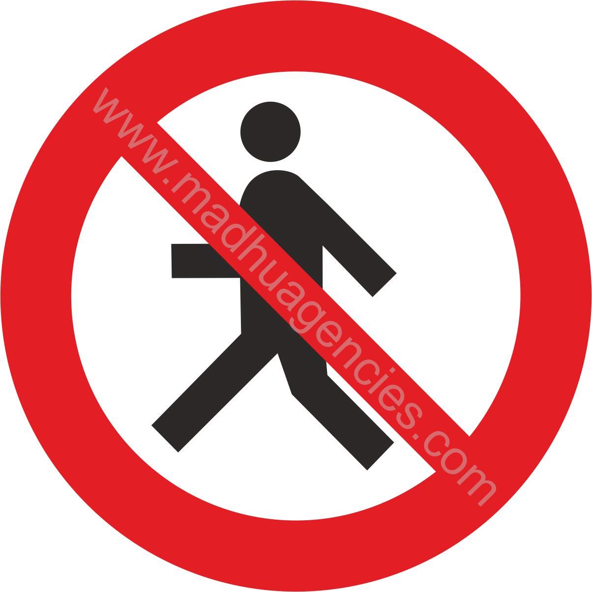 not allowed for walking signboard in 3mm ACP Sheet with Self Adhesive Signage Board (12" X 8")