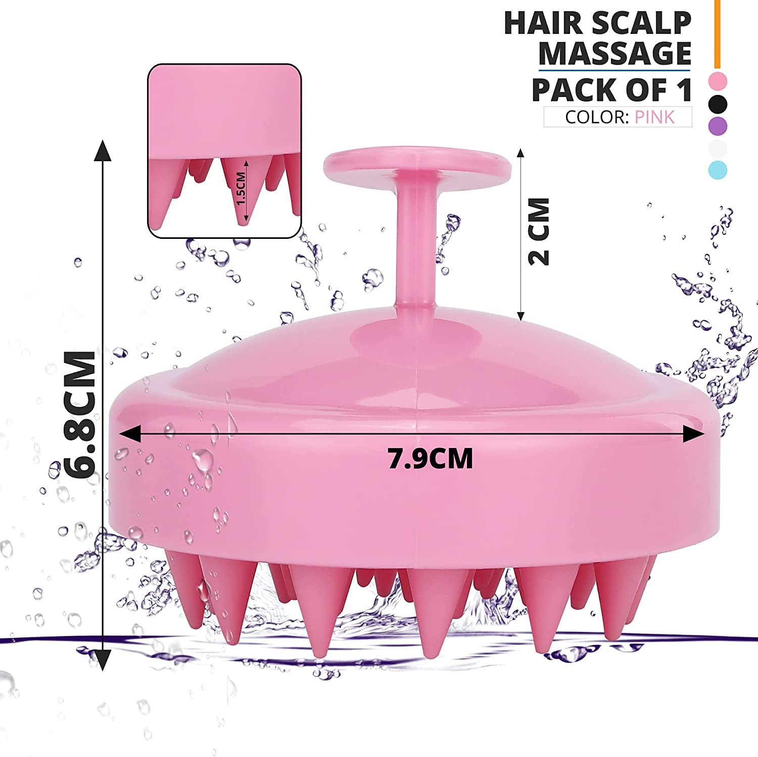 Scalp Massager Hair Growth, Manual Soft Silicone Shampoo Brush, Handheld Scalp Massager, Scalp Scrubbie. Stimulates Hair Growth, Remove Dandruff. Waterproof (PINK-35) Scalp Massager Hair Growth, Manual Soft Silicone Shampoo Brush, Handheld Scalp Massager, Scalp Scrubbie. Stimulates Hair Growth, Remove Dandruff. Waterproof (PINK-35)