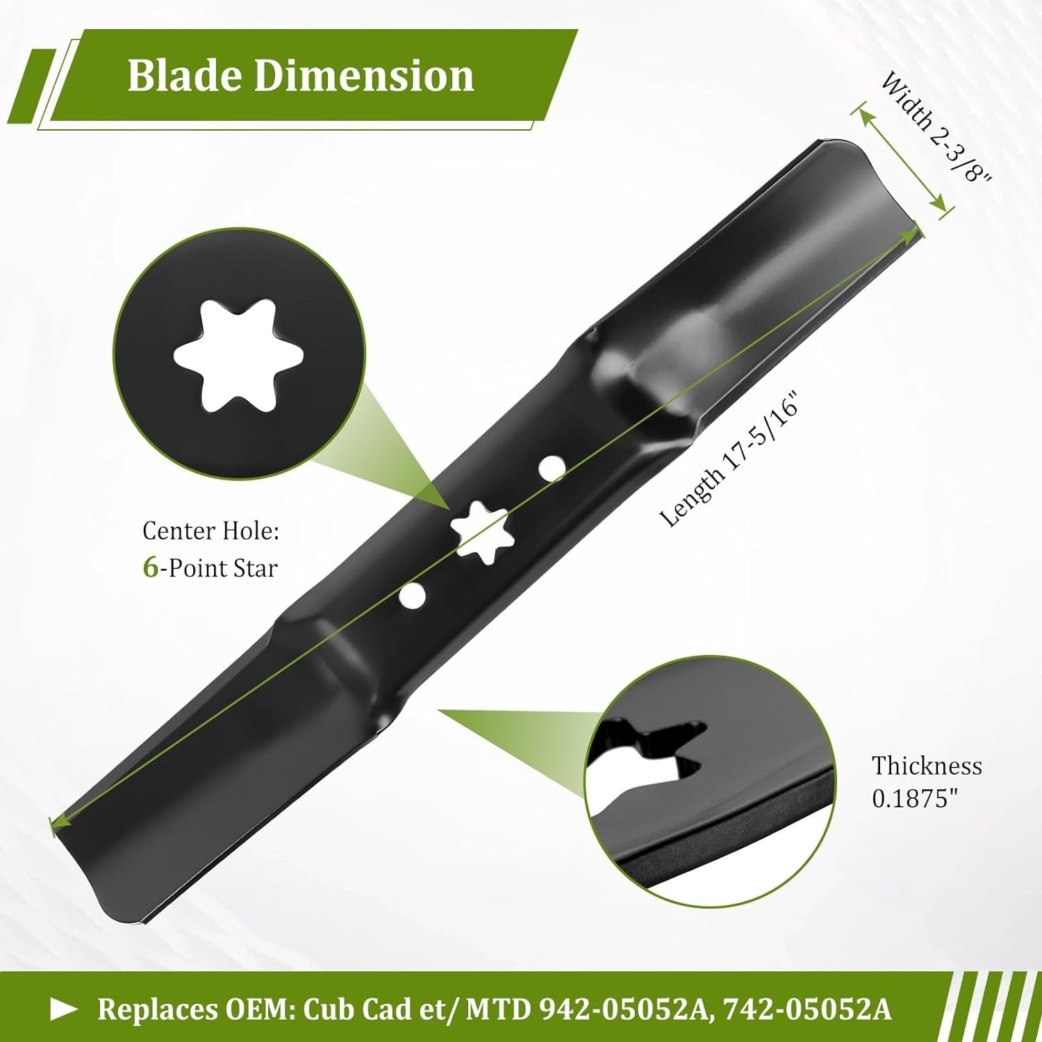 Kit de correa de hoja de elevación mediana de husillo, compatible con M TD Cub Cad et T Roy-Bilt XT1-GT50 Super Br onco G8300 50 pulgadas Deck, repuesto para 618-06980 918-06980 942-05052A 954