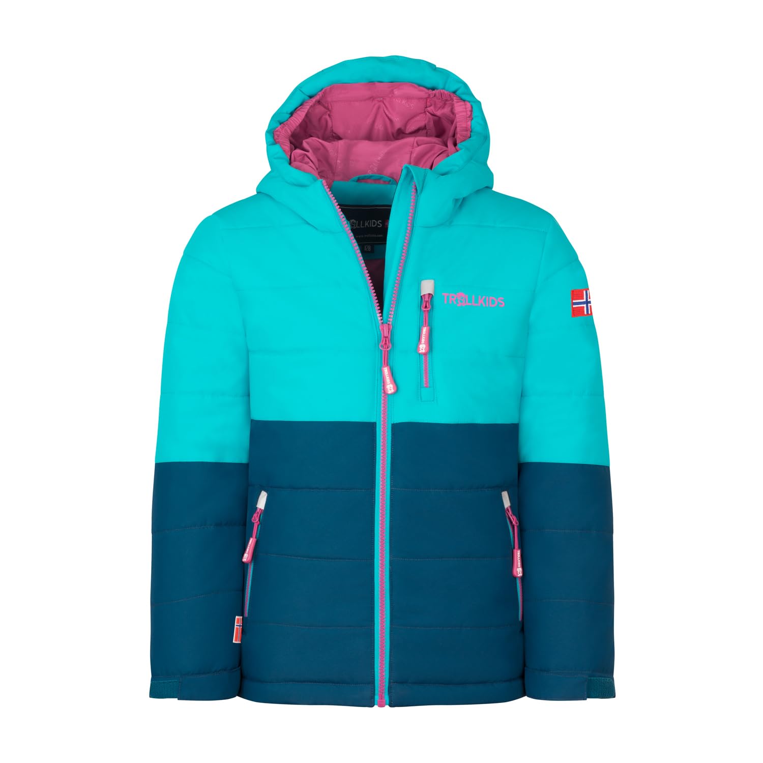 Trollkids Kids Hemsedal Snow Jacket XT 140, Dark Turquoise