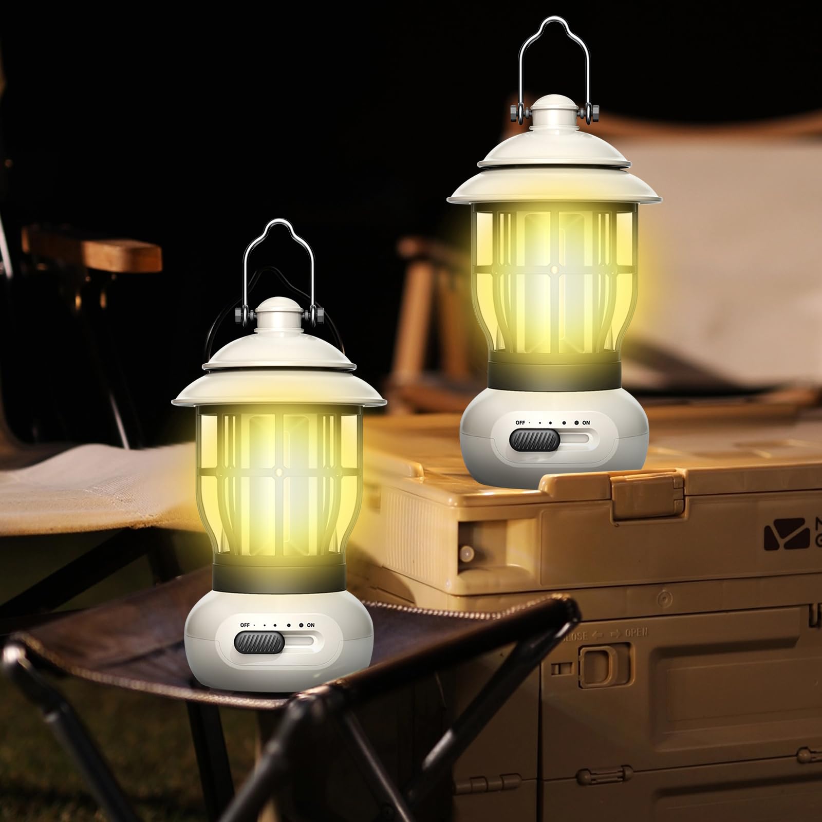 Ergocar Campinglampe, Led Outdoor Light Tragbares Ladewasser Und Wasserdicht, Einschließlich Usb -Datenkabel, Geeignet Für Innenhof, Notfall, Wanderweg