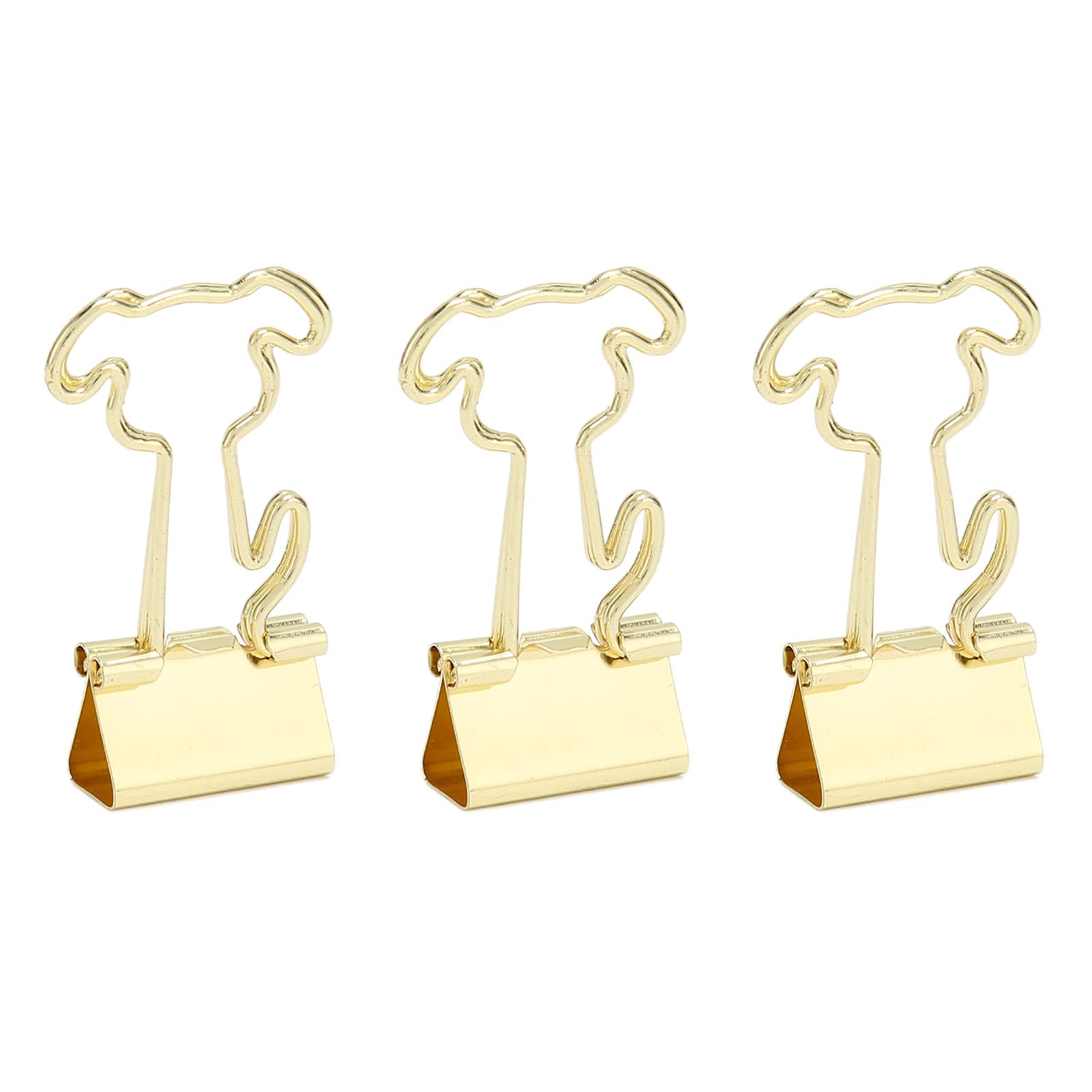 100PCS Binder Clips, Metal Binder Clips, Dog Shaped Cute Strong Clamping Force Fold Back Paper Clips, Binder Clips Paper Clamps for Office, Home,