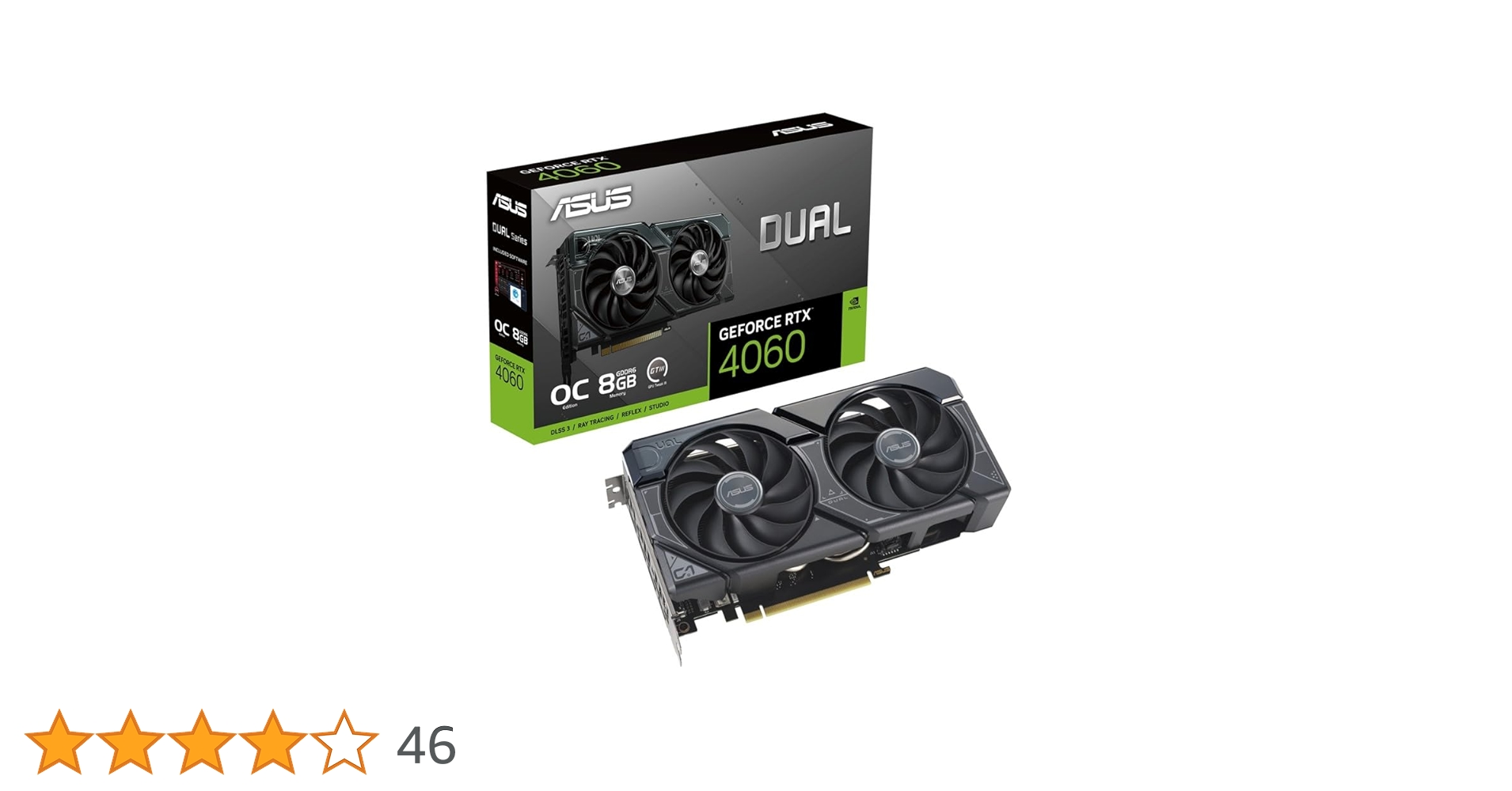 ASUS GeForce RTX 4060 8GB OCモデル ASUS Dual GeForce RTX™ 4060 EVO OC Edition 8GB GDDR6