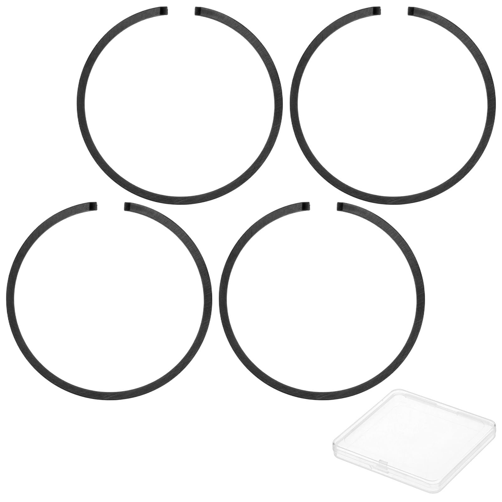 M METERXITY 4-Pack Engine Piston Rings Kit, 34mm x 1.5mm Thick Ductile Iron Piston Ring Set Standard Replacement for Small Engines/Motors/Machinery [Black]