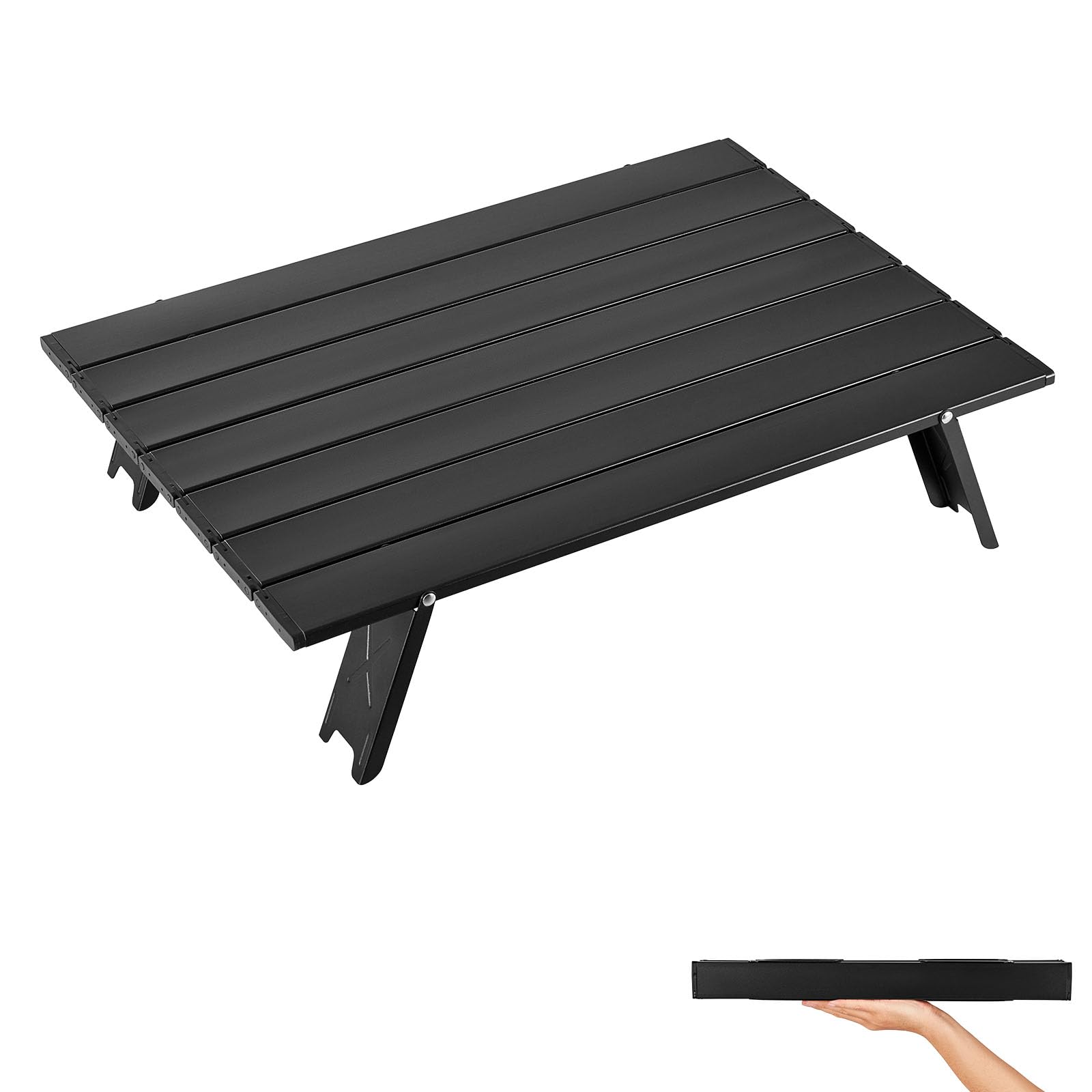 ATEPA Ultralight Compact Small Camping Table, Backpacking Mini Small Folding Camping Side Table for Camp, Portable Table for Outdoor Picnic,Tent,Travel,Beach