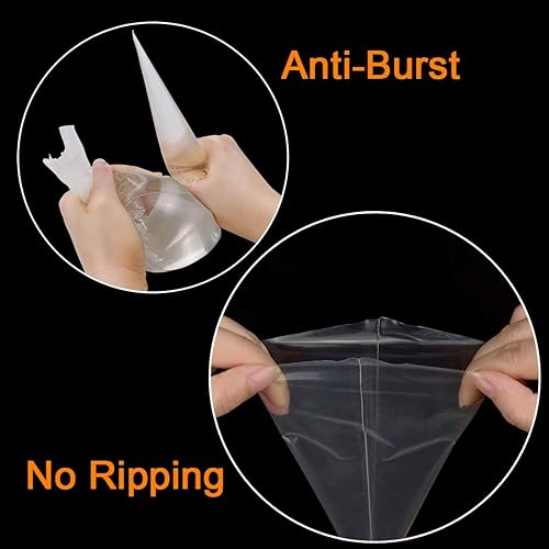 Miniatura 3 de Gexolenu 100 bolsas de pastelería desechables, bolsas de pastelería antiestallido mejoradas de 12 pulgadas para glaseado de pasteles y crema de