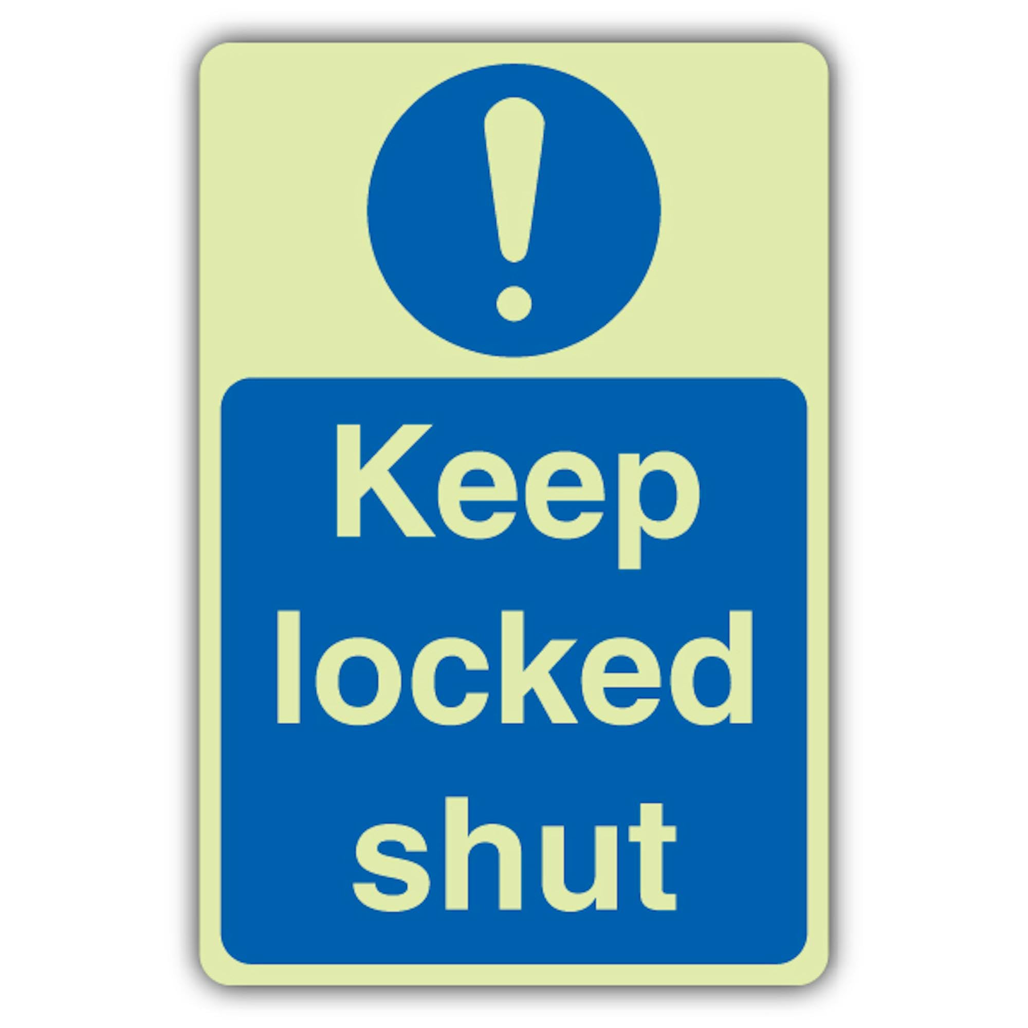 V Safety Panneau de sécurité Keep Locked Shut – 300 x 450 mm – Double lueur
