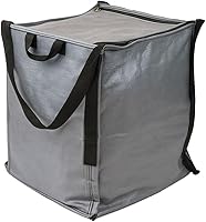 Vista 8 de DURASACK Bolsa de almacenamiento resistente con cremallera superior de 22 galones, bolsa de mudanza de polipropileno tejido resistente, diseño