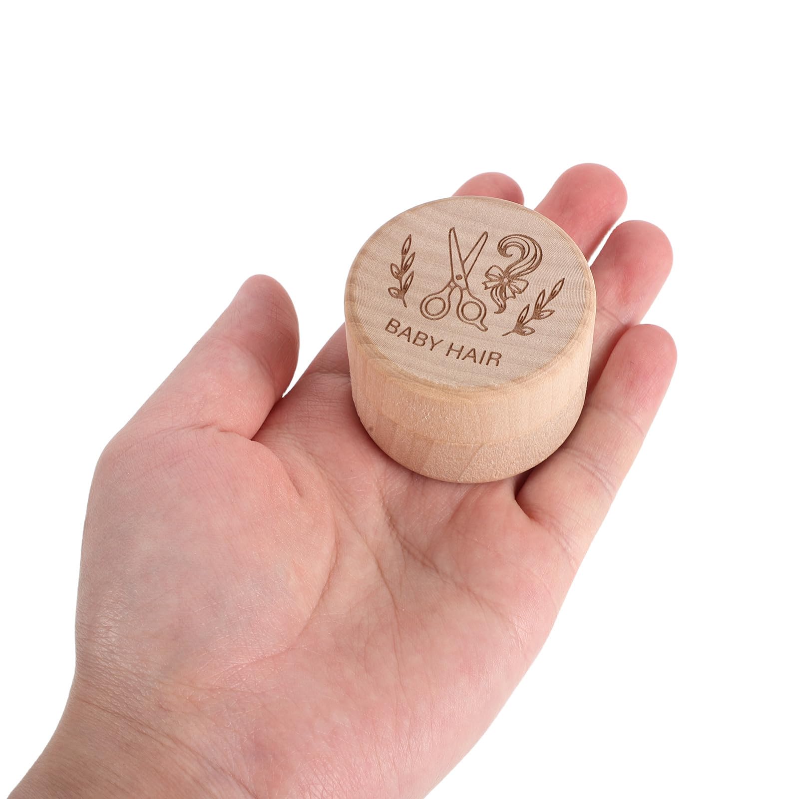 minkissy Caja de Recuerdo para Cordón Umbilical de Madera, para Guardar Pelo y Dientes de Ñiño, Adecuado para Cómoda o Mesita de Noche