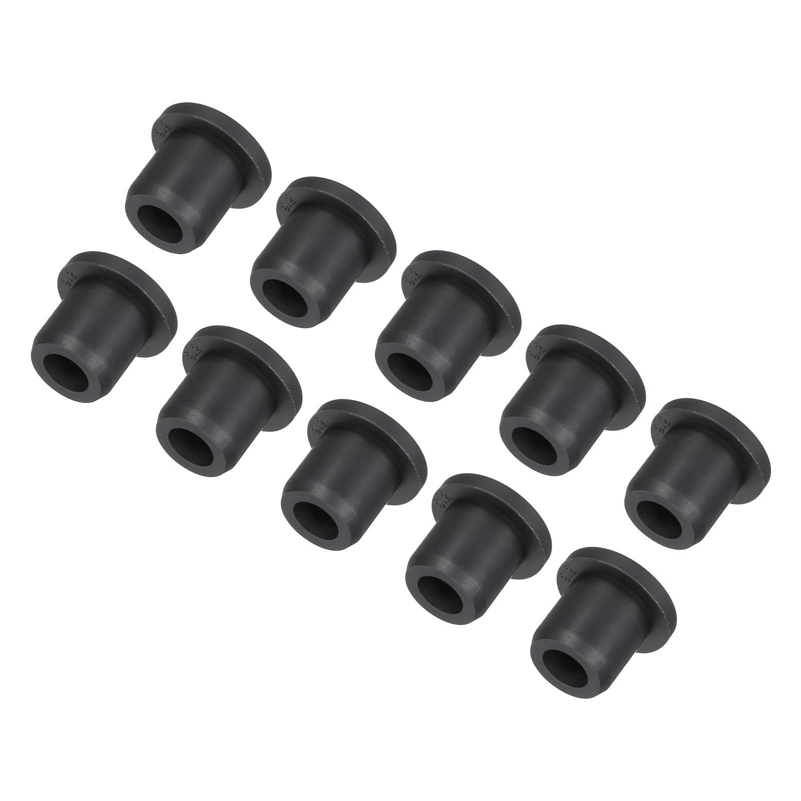 MECCANIXITY Silicone Plug Mount Dia 9mm/0.35" Black 10Pcs OD 13mm/0.51"