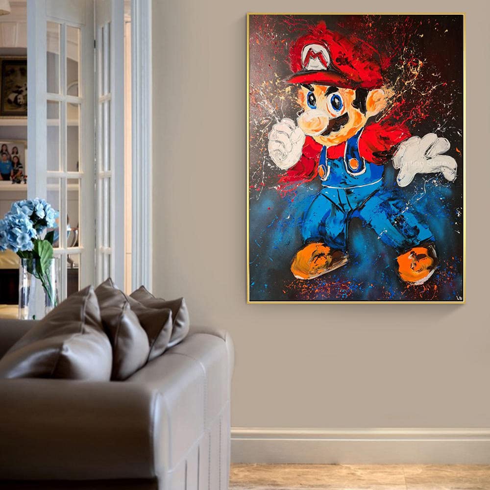 Leinwandbild Super Mario Bild Auf Leinwand, Wandbild, Gemälde