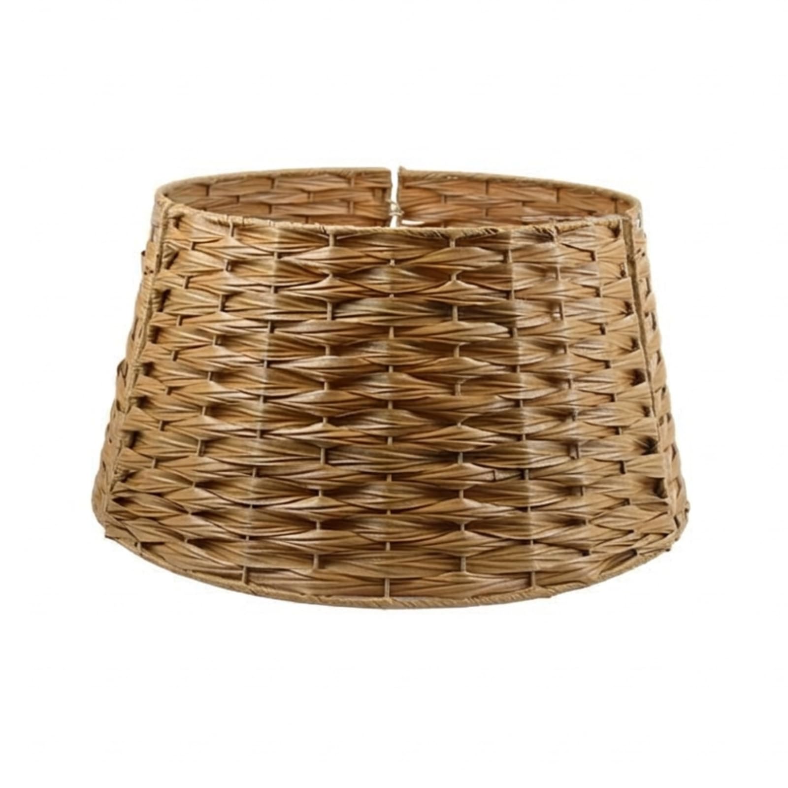 Copri Base Albero di Natale con Motivo Intrecciato da 40 Cm a 53 Cm Alto 26 Cm per Supporto Metallico Cavi in Soggiorno Camera da Letto