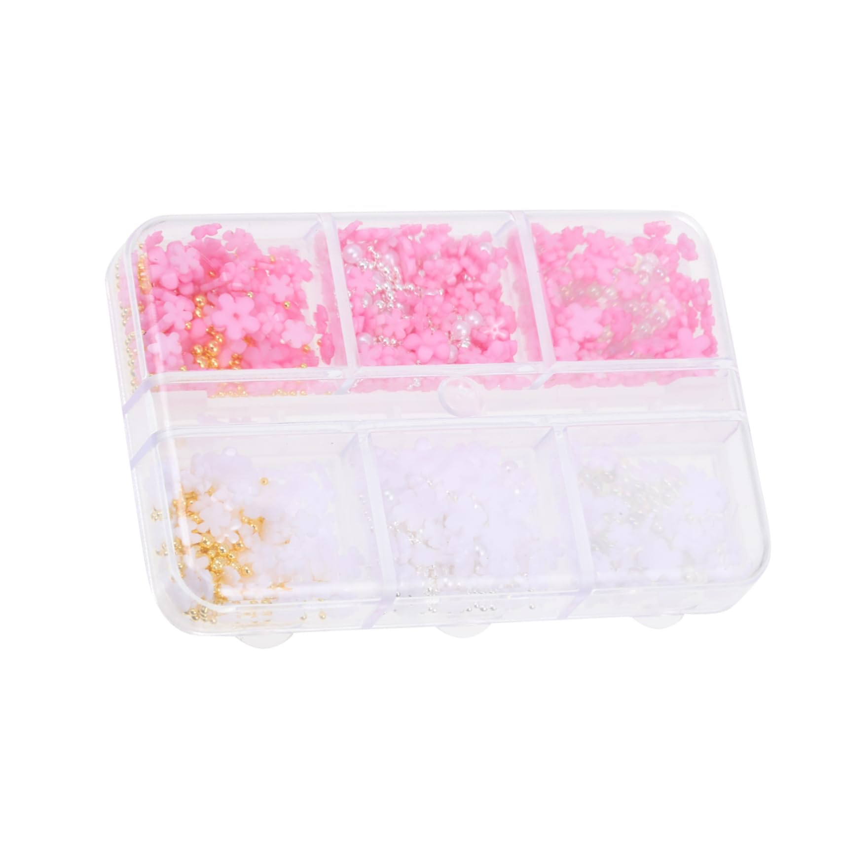 VICASKY Nail Art DIY Charms Set 3D Flower Charms Delicate Resin Nail Adornments
