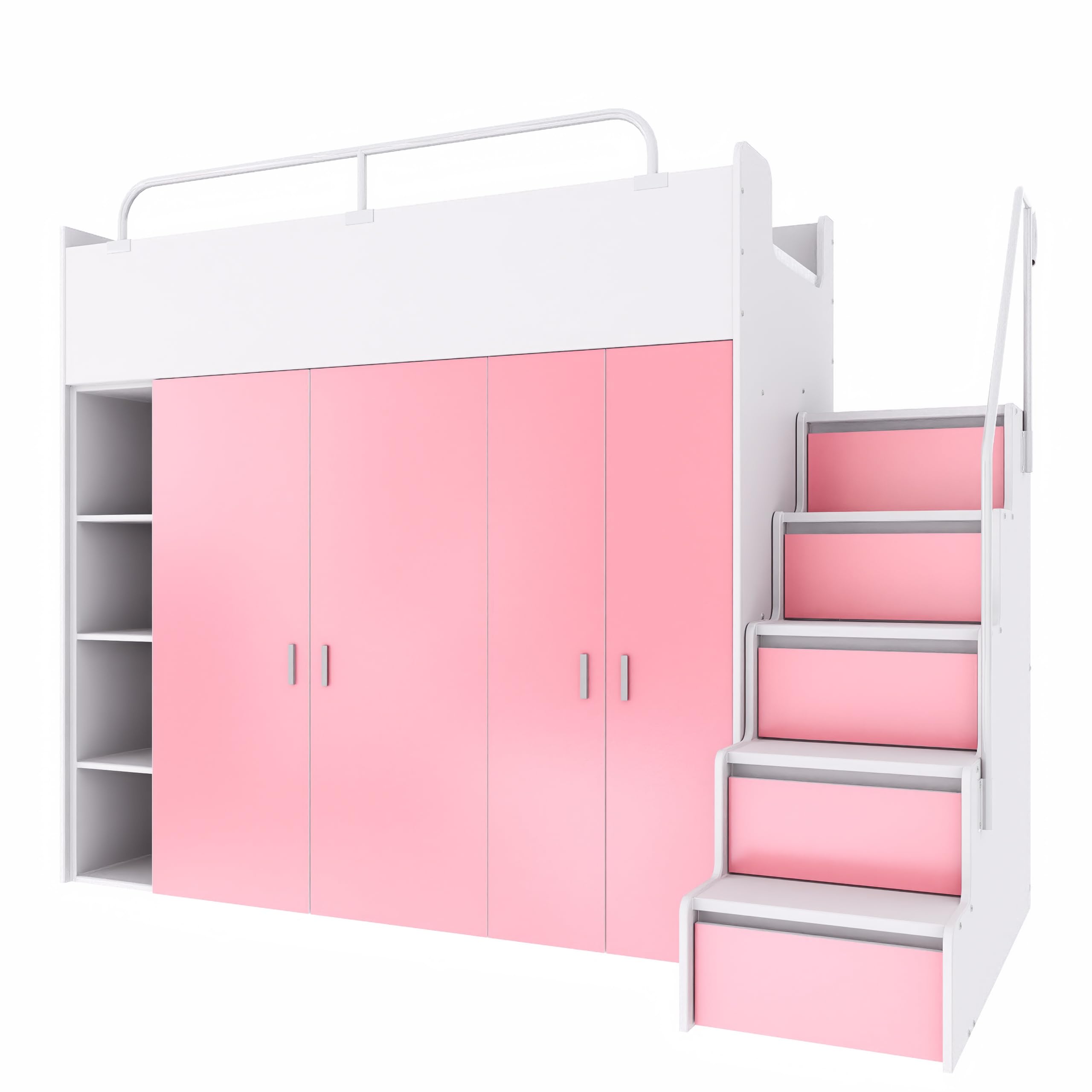 Treppe zum Hochbett Etagenbett JSM-4 MATT mit 5 Schubladen