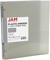 Vista 83 de JAM PAPER - Carpetas de plástico de 1 pulgada - Carpetas de 3 anillas surtidas (rojo, azul, verde y naranja) - Paquete de 4