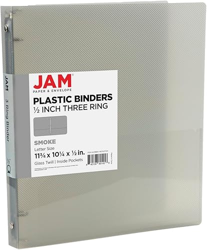 Miniatura 83 de JAM PAPER - Carpetas de plástico de 1 pulgada - Carpetas de 3 anillas surtidas (rojo, azul, verde y naranja) - Paquete de 4