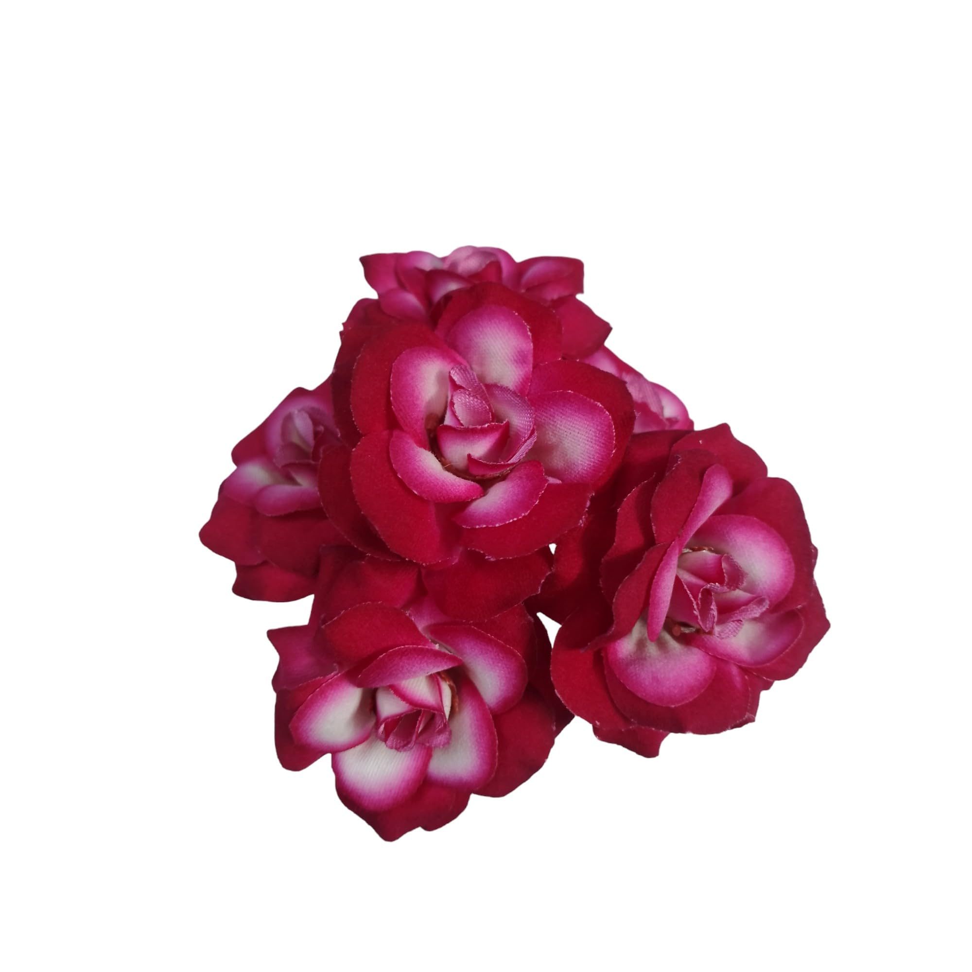 productmine Bridal Hair Pin Bun Pin Accessories/Fancy Golden Juda Pins with Artificial MAGENTA WHITE COLOR Flowers Hair Pin for Women and Girls hair pins for women wedding - Set of 6 PCs-picture-30