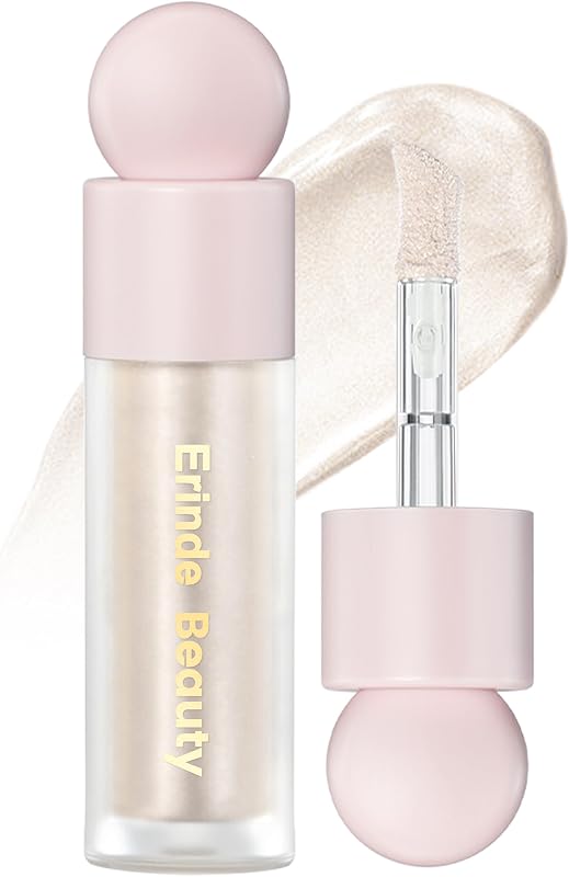 Liquid Highlighter, Face Bronzer Stick, Natural Glossy Finish, Lightweight Blendable Silky Smooth Cream Illuminator, Cruelty-Free, 01# Moonlight