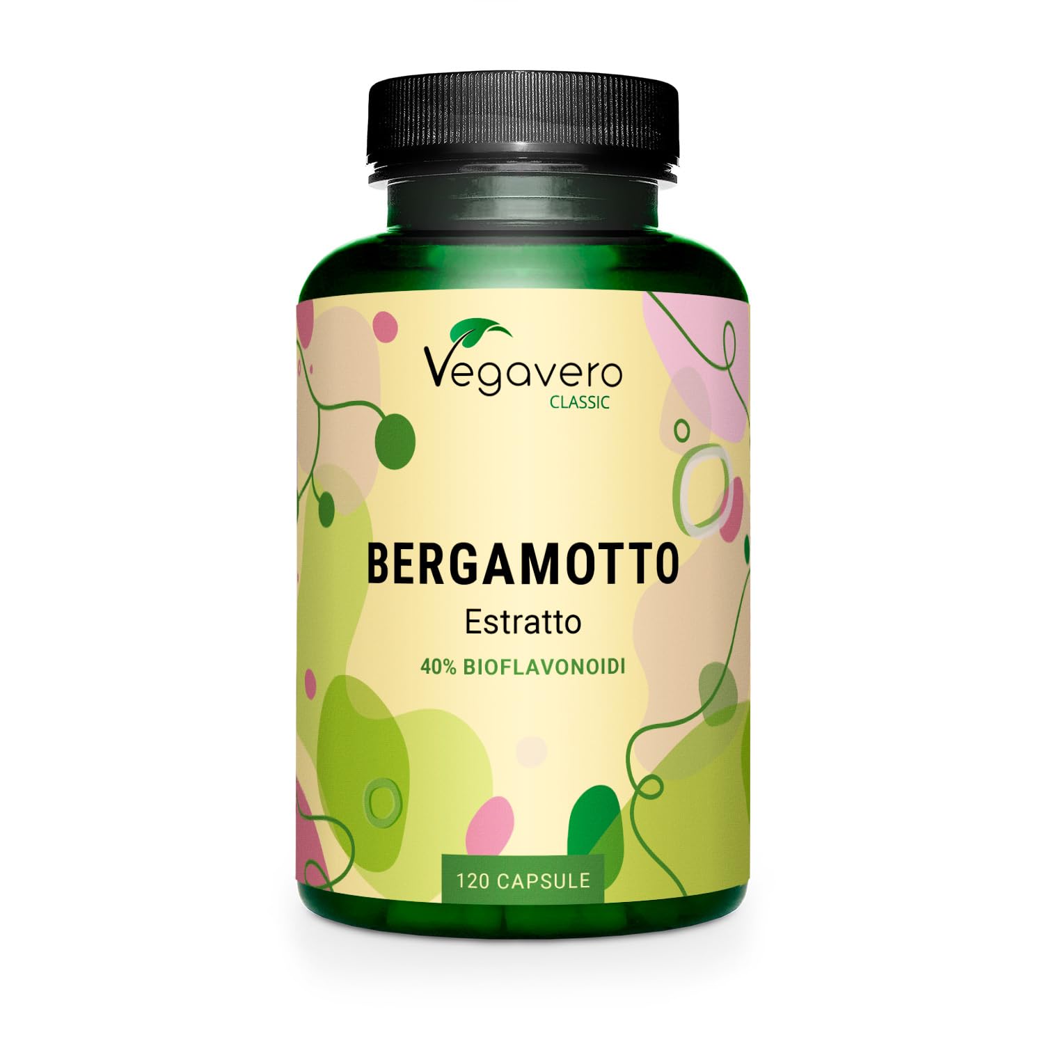 BERGAMOTTO Vegavero® | 1250 mg (15:1) | l’unico con 40% di Bioflavonoidi | Integratore per la Salute Cardiovascolare | Citrus Bergamia | 120 Capsule | Vegan