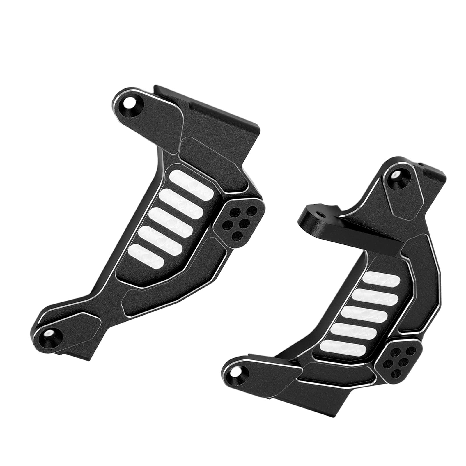 Wieże Amortyzatorów ze Stopu Aluminium CNC Wymienne Obręcze Amortyzatorów dla Axial 1/6 SCX6, Podwozie Samochodu RC Akcesoria do Ochrony Ciała (BLACK)