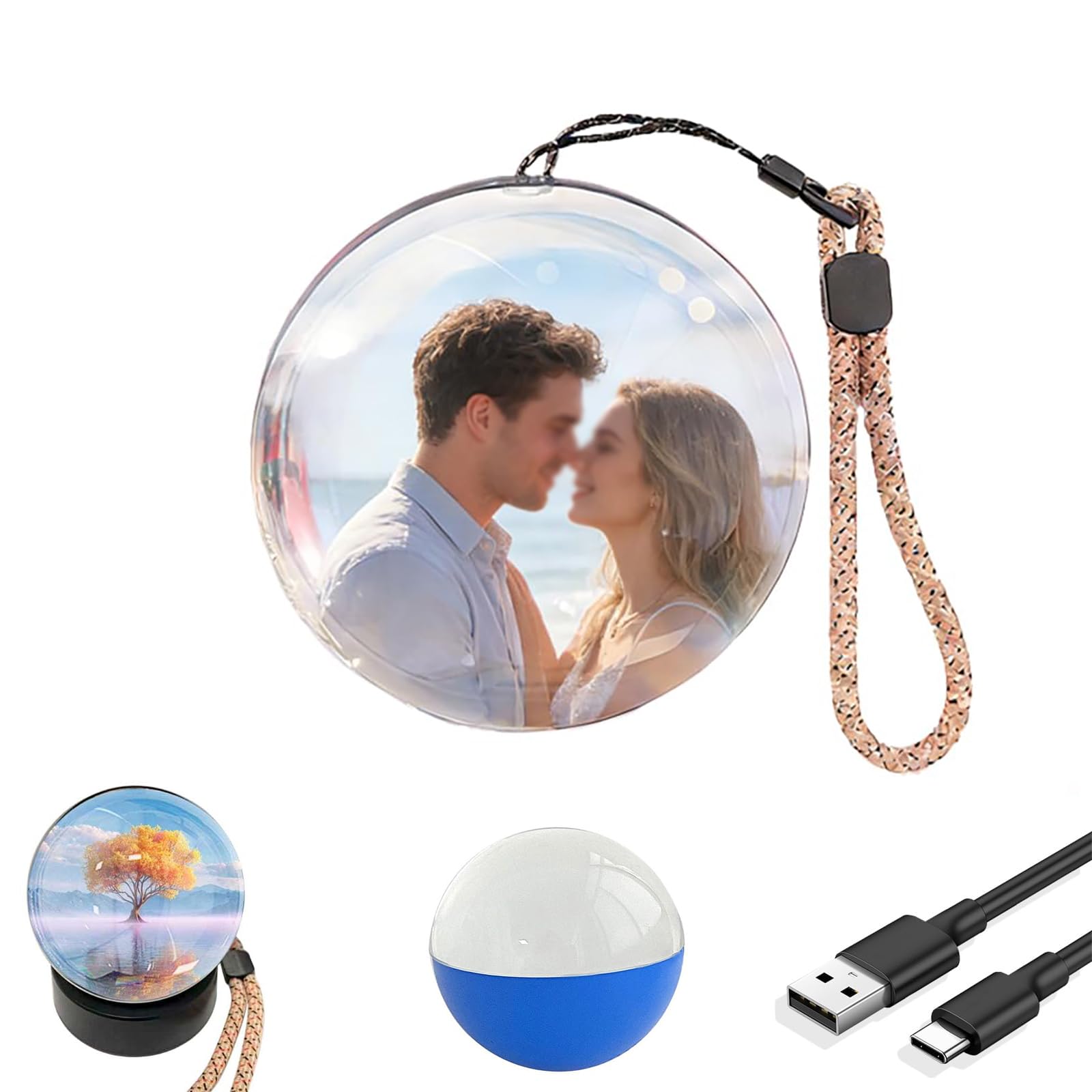 Lettore Video 3D A Sfera Di Cristallo Personalizzabile, Con Audio, 4 GB - Regalo Unico Per Anniversari E Compleanni