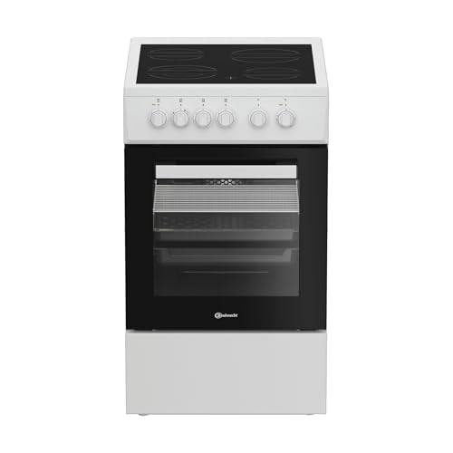 Bauknecht Standherd B5V5KMW / Umluftbackofen mit 6 Funktionen/Kochfeld mit 4 Kochzonen/Hydrolyse-Reinigungsfunktion/Garraumvolumen 60 Liter/weiss