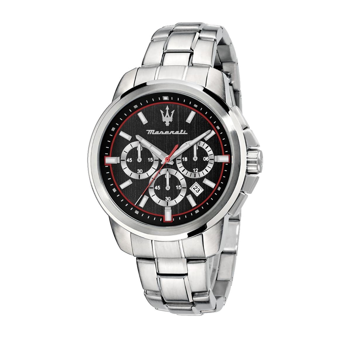 Maserati Men's Watch, Successo Collection, Quartz Movement, with Chronograph, Equipped with a Stainless Steel Bracelet - R8873621009
