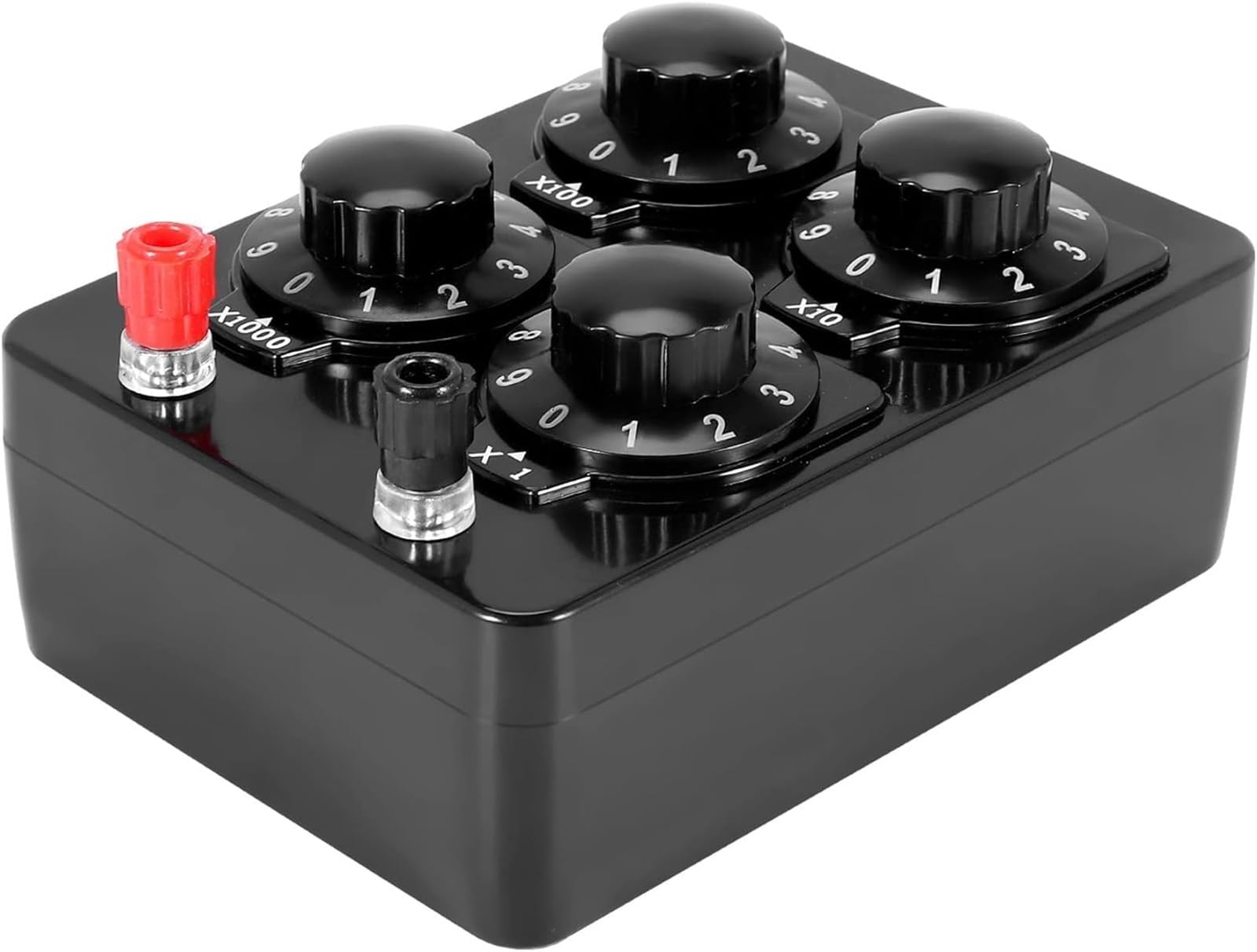 Resistance Box 0-9999.9 Ω 0.1 Ω Adjustable Standard Electrical Physics Experimental Equipment Teaching Instrument High-Definition Standard Adjustable Load Simple Resistance Box