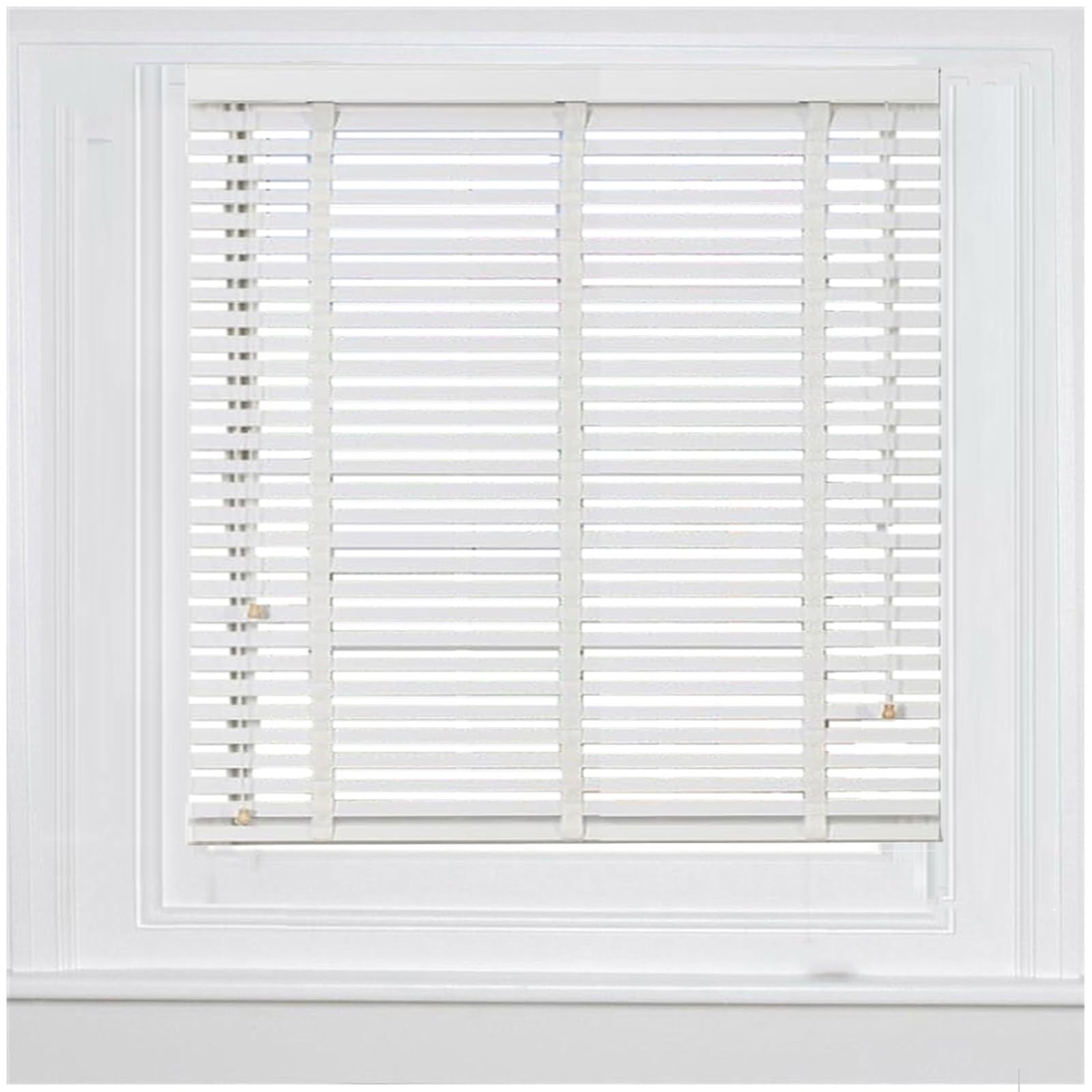 Windows Blinds 2" Slats Indoor Wood Blinds Cordless Wooden Window Shades for Bedroom Bathroom Living Room, Blackout Privacy Horizontal Blind 18'' 20"