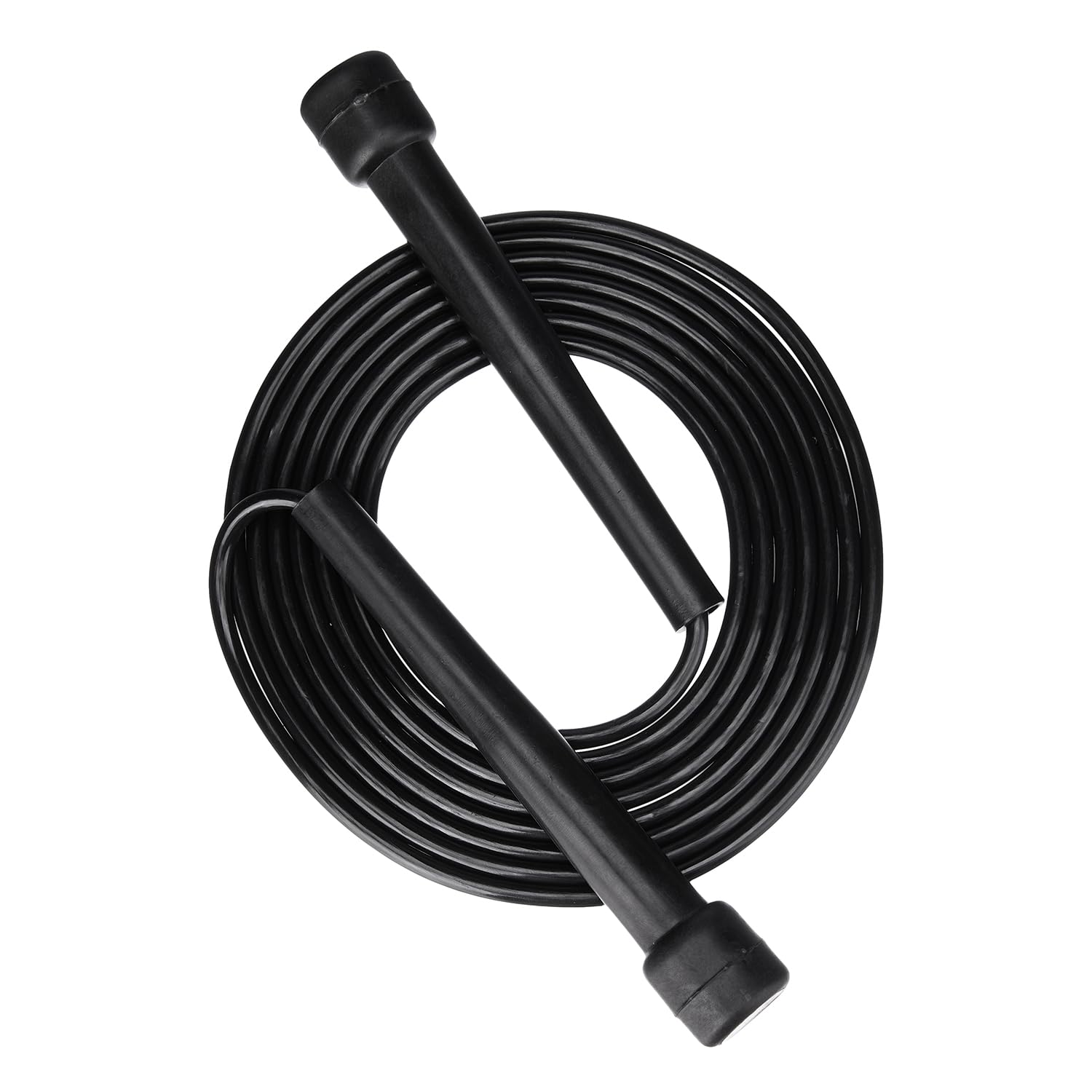Amazon Basics PVC Skipping Rope | Ergonomic Handles | Lightweight | Smooth Rotation | Cardio & Fitness Training | Men & Women | Black-image-2