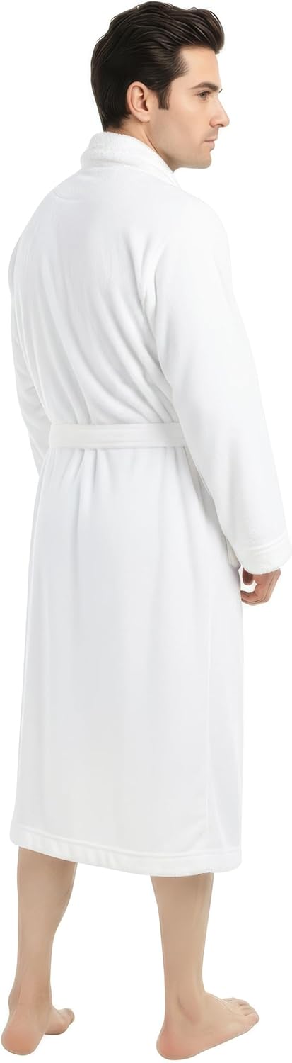 NY Threads Mens Robe, Luxury Plush Fleece Mens Bathrobe, Spa Bath Robe for Men - Image 2