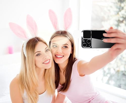 Miniatura 2 de AJDSE Funda con luz para selfie para iPhone 15, con iluminación flash, para selfie, recargable, LED, compatible con transmisión en vivo, maquillaje,