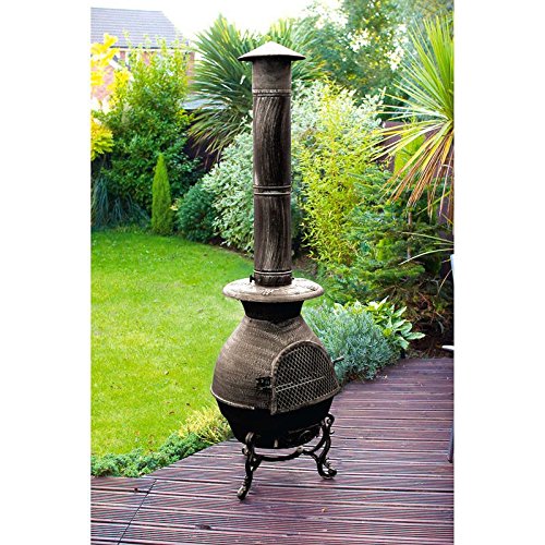 New 180cm Cast Iron Garden Large Chiminea : Amazon.co.uk: Garden