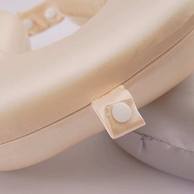 Almohada de viaje seda 22 momme antienvejecimiento miniatura 4
