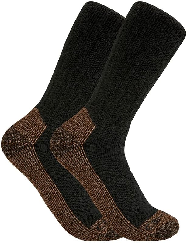 Carhartt Men's SB7672M Midweight Steel Toe Boot Sock 2-Pack