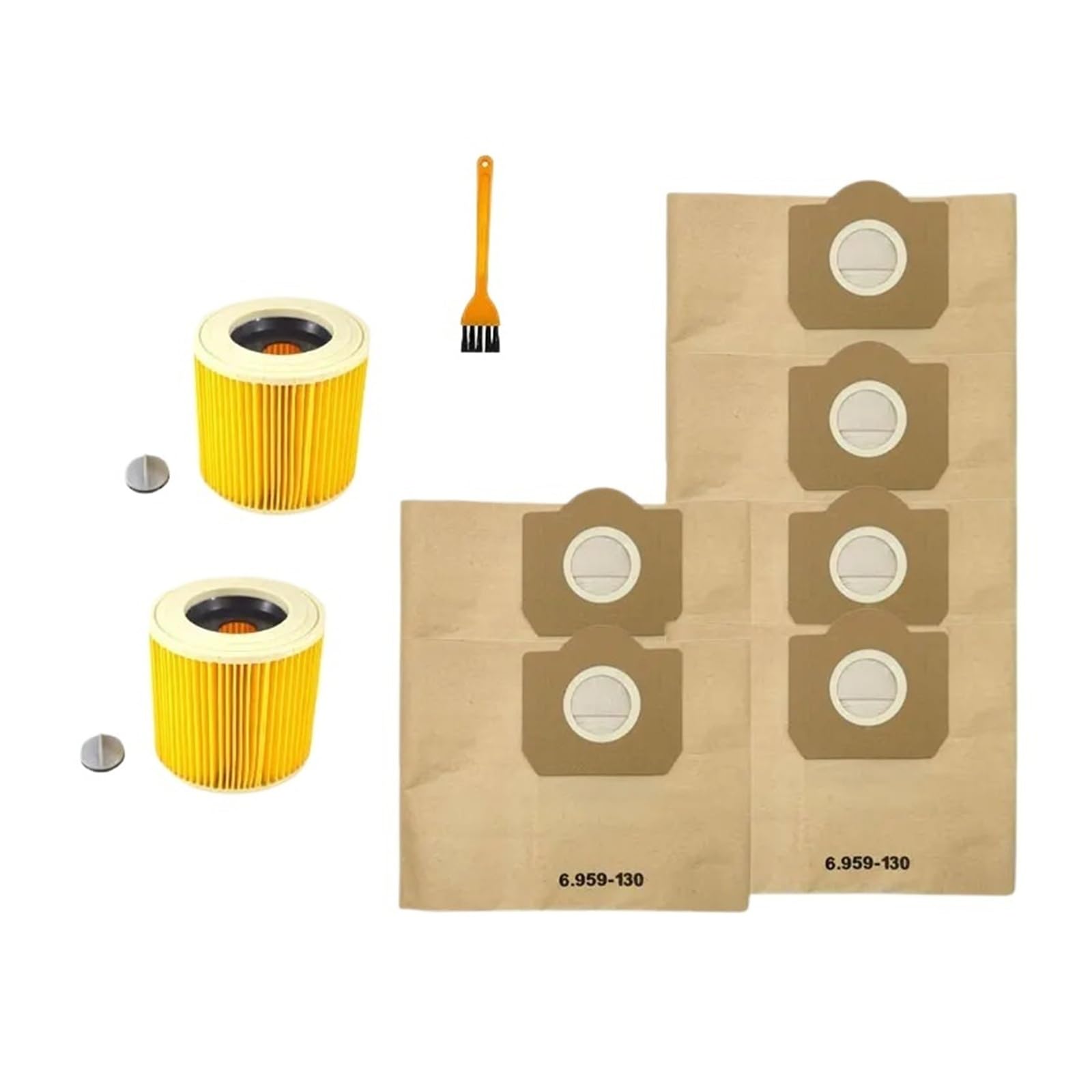 Filtre HEPA pour Karcher WD3 capte la poussière fine efficacement - Kit 9 pièces