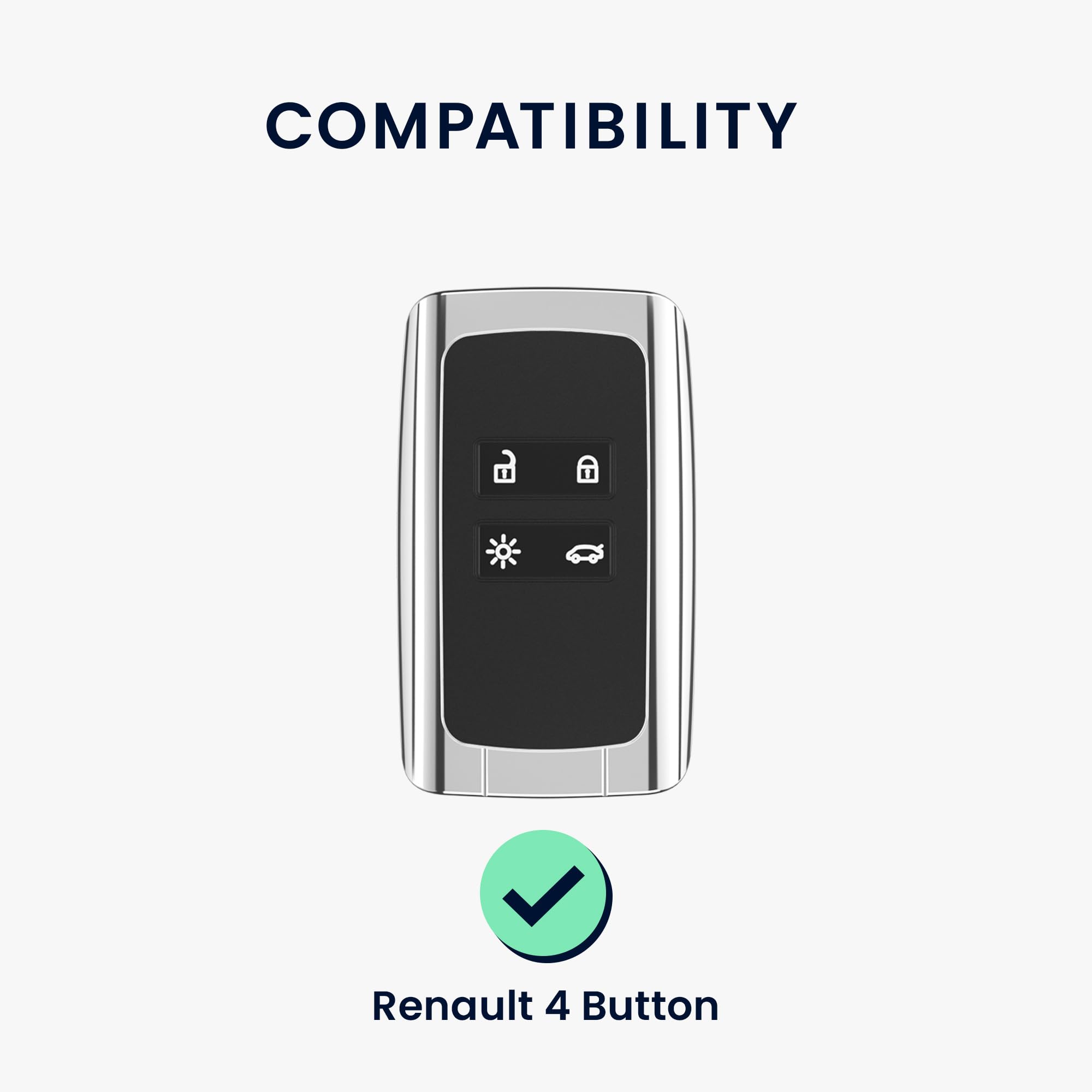 kwmobile Etui na klucze kompatybilne z kluczem samochodowym Renault z 4 przyciskami (tylko Keyless Go) - sztuczna skóra - cytryny żółty/zielony/beżowy