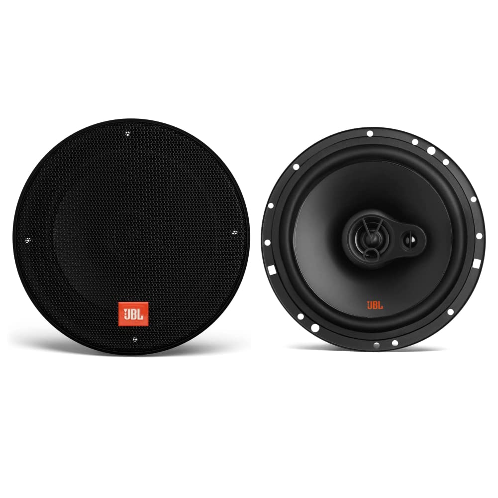 KIT Set pour JBL STAGE2 634 2 Enceintes coaxiales 3 Voies 6,5" 16,5 cm 165 mm 40 Watts rms 250 Watts Max impédance 4 ohm 91 DB pour Voitures Noir, Paire