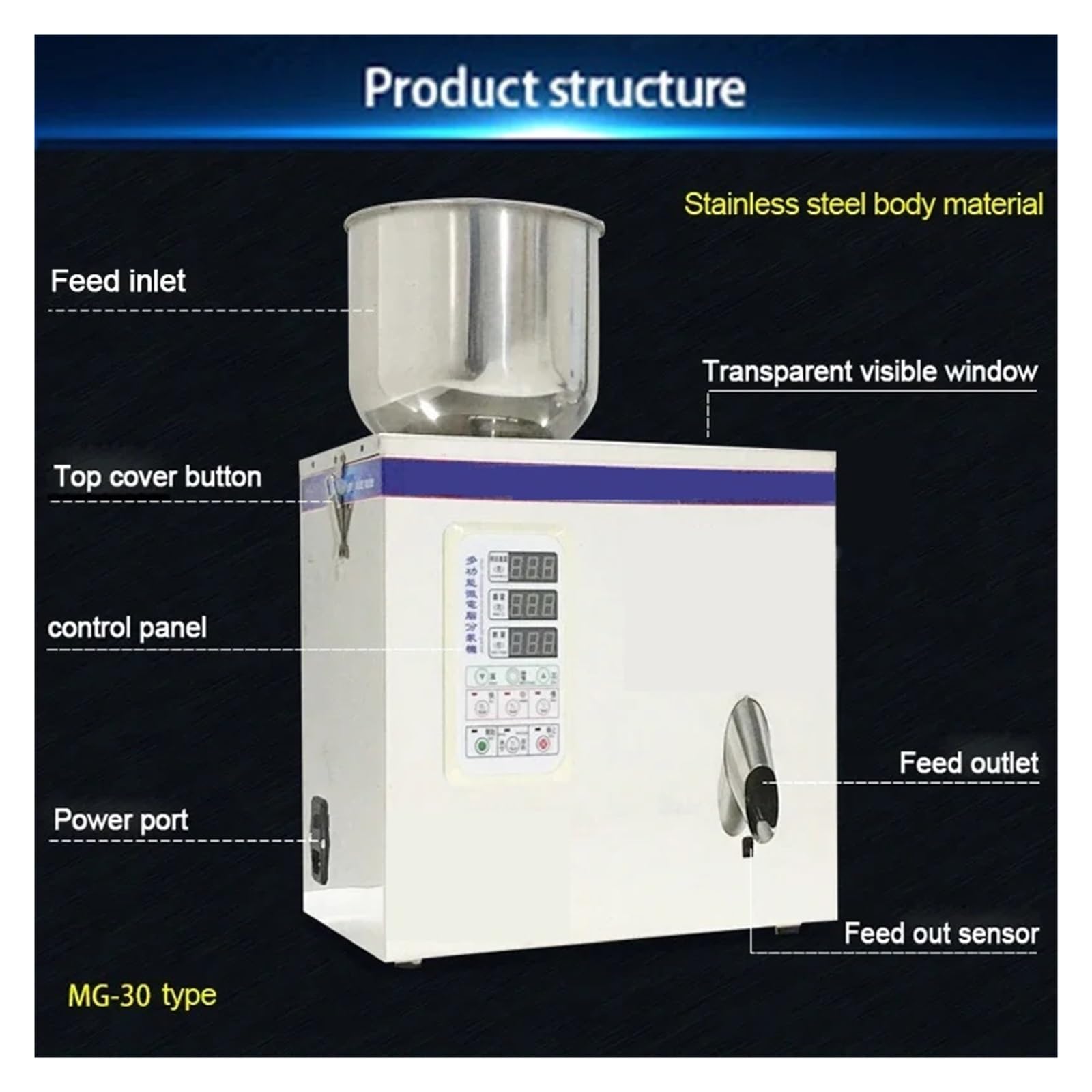 Máquina Automática De Envasado Y Distribución Medidas 1 A 30 G, Dividido Inteligente, Llenado Té En Partículas/bolsas Llenado RáPido Y Preciso